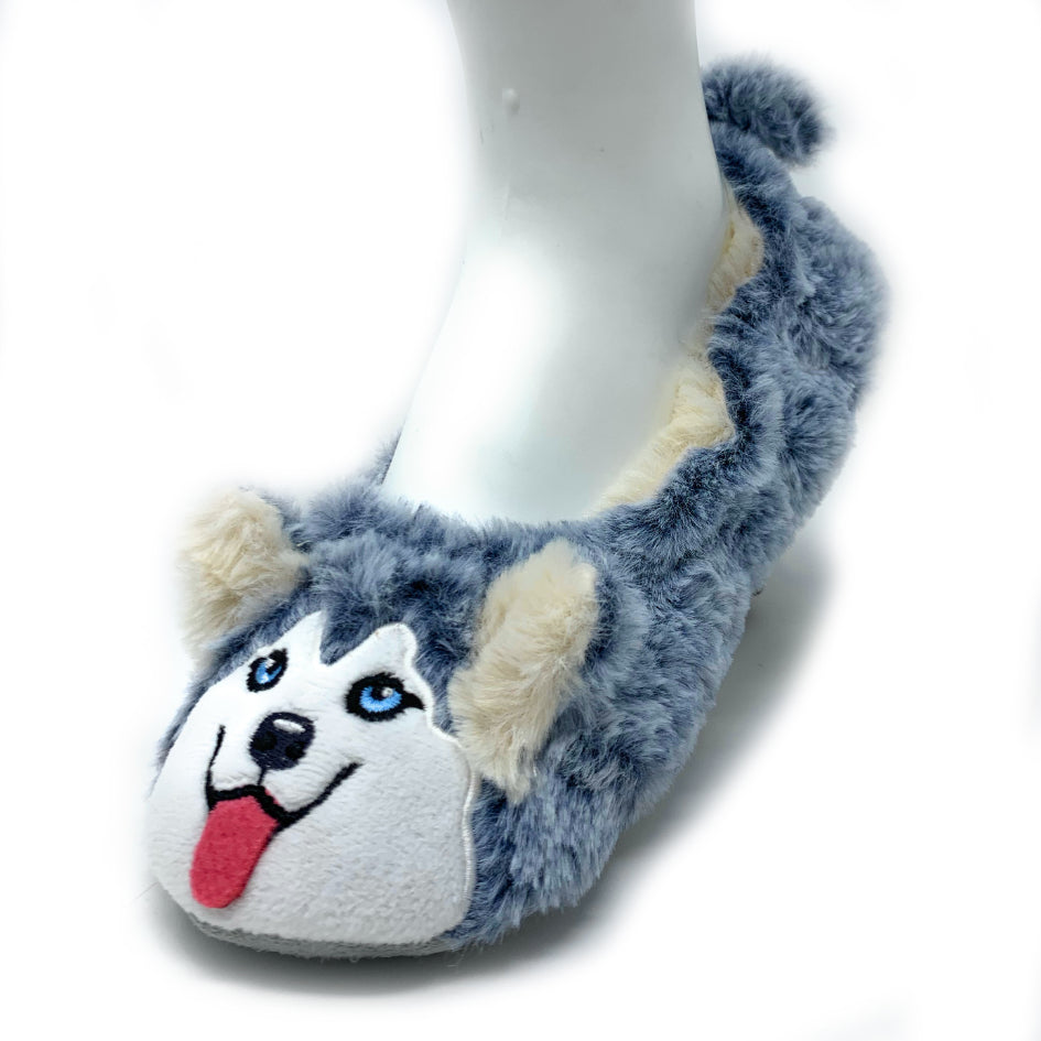 Husky Plush Slippers from Oooh Yeah! Socks
