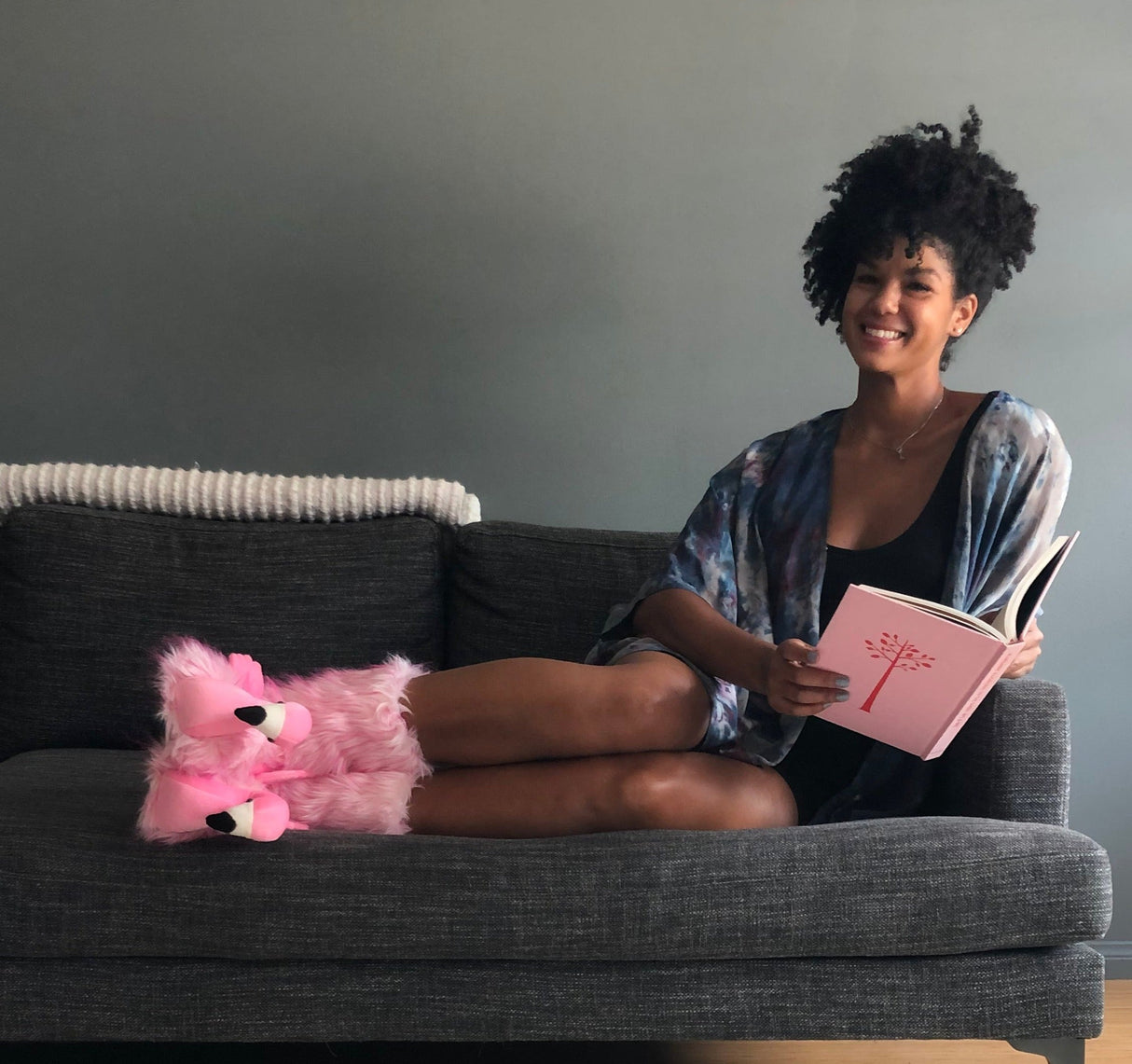 Flamingo Time Plush Slipper Socks from Oooh Yeah! Socks