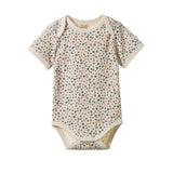 Short Sleeve Bodysuit - Chamomile Blooms Print from Manymoons