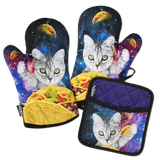 Galaxy Taco Cat Oven Mitts And Potholder Set From Zapps Clothing