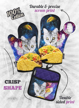 Galaxy Taco Cat Oven Mitts And Potholder Set From Zapps Clothing