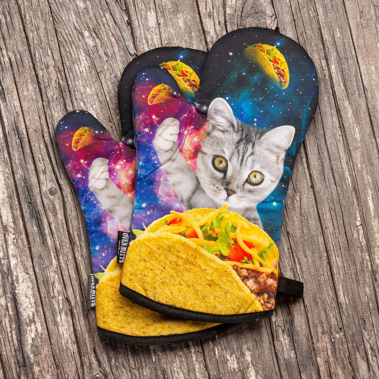 Galaxy Taco Cat Oven Mitts And Potholder Set From Zapps Clothing