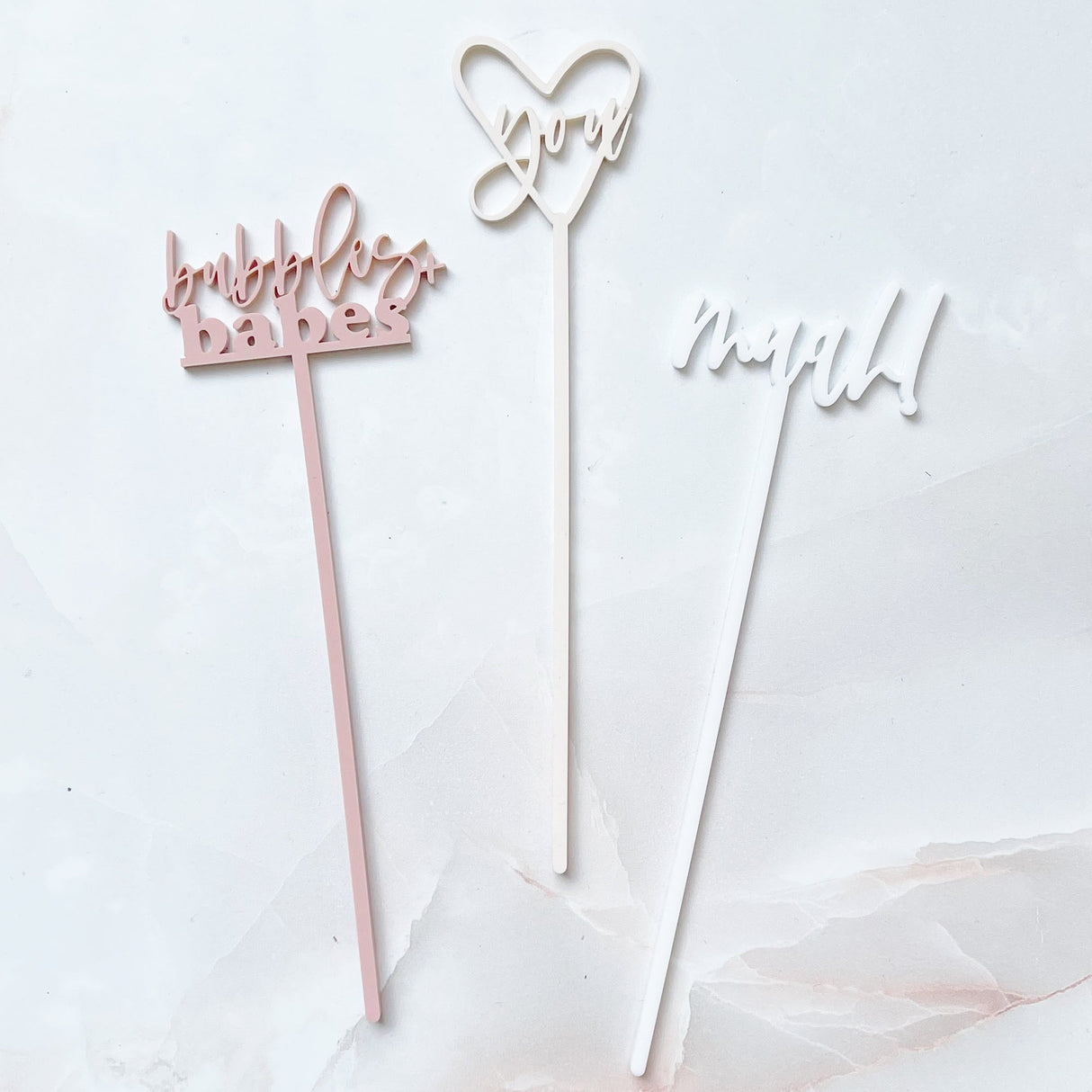 Galentine's Day Drink Stirrers from The Cotton & Canvas Co.