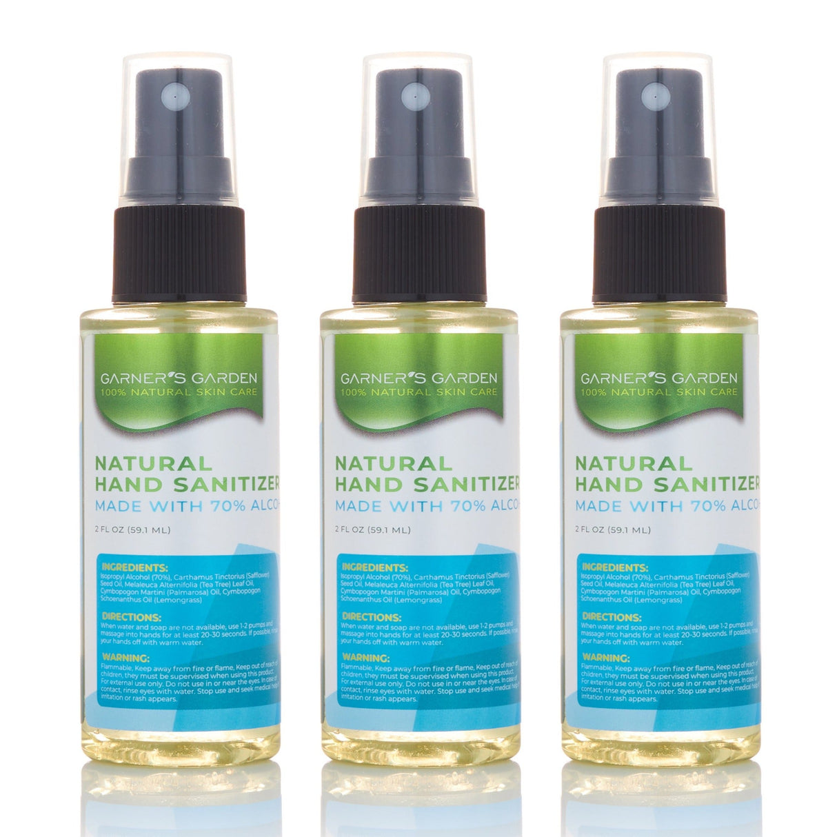 Natural Alcohol Hand Sanitizer - 2 oz from Garner's Garden