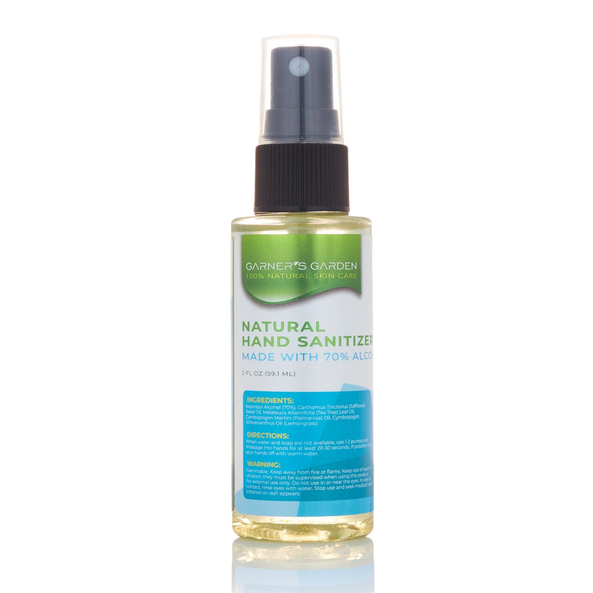 Natural Alcohol Hand Sanitizer - 2 oz from Garner's Garden