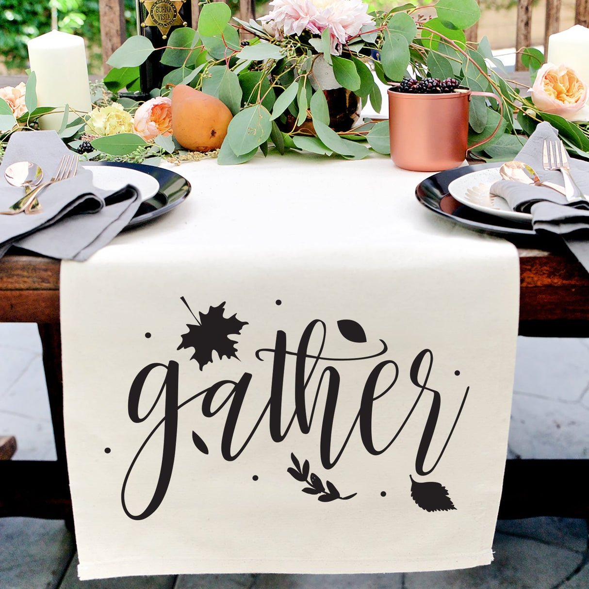 Gather Canvas Table Runner from The Cotton & Canvas Co.