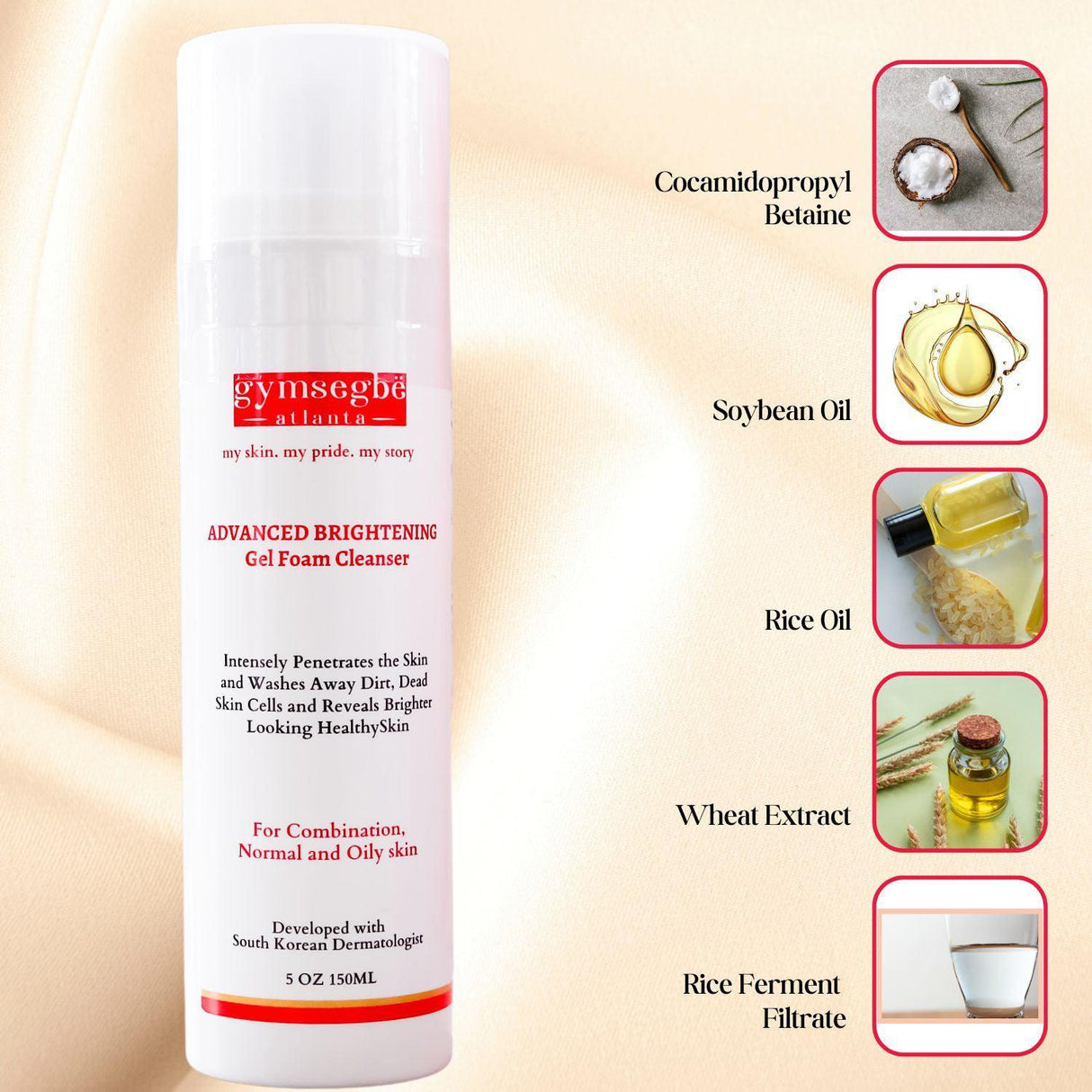 Advanced Brightening Gel Foam Cleanser from gymsegbë