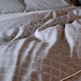 Bamboo Duvet Cover with Shams, 3pc - Platinum Geo from BedVoyage