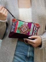 Geo Paisley Velvet Clutch from Ash & Rose