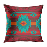 Red Rustic Aztec Cushion Covers from Moderny