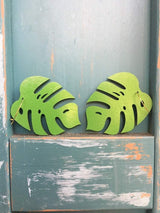 Monstera Statement Hoops Giant- 5 Colors Available from LE CHIC MIAMI