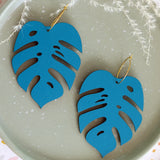 Monstera Statement Hoops Giant- 5 Colors Available from LE CHIC MIAMI