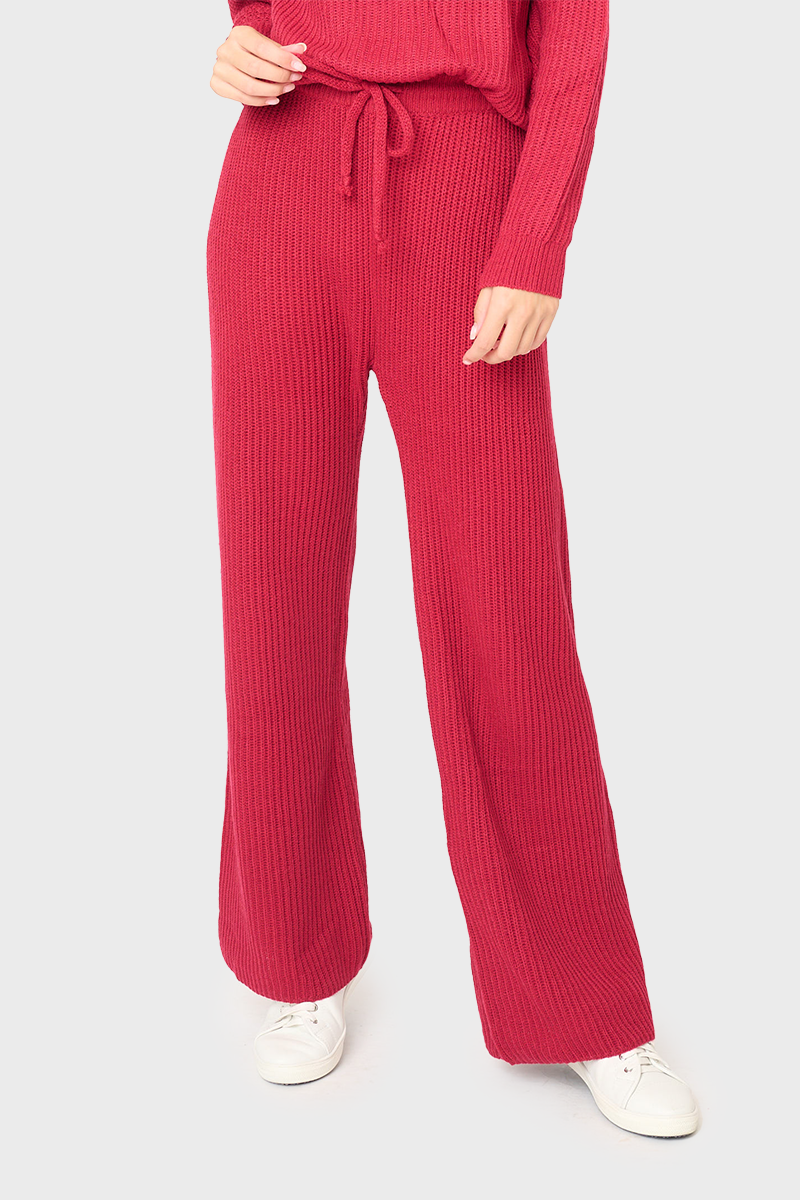 Drawstring Pull On Ribbed Sweater Knit Pant from Gibsonlook