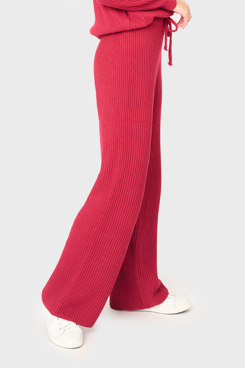 Drawstring Pull On Ribbed Sweater Knit Pant from Gibsonlook