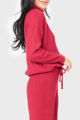 Funnel Neck Long Sleeve Cozy Ribbed Sweater From Gibsonlook