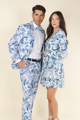 The Gilded Lily | Crosshatch Lilies Wrap Dress from Shinesty