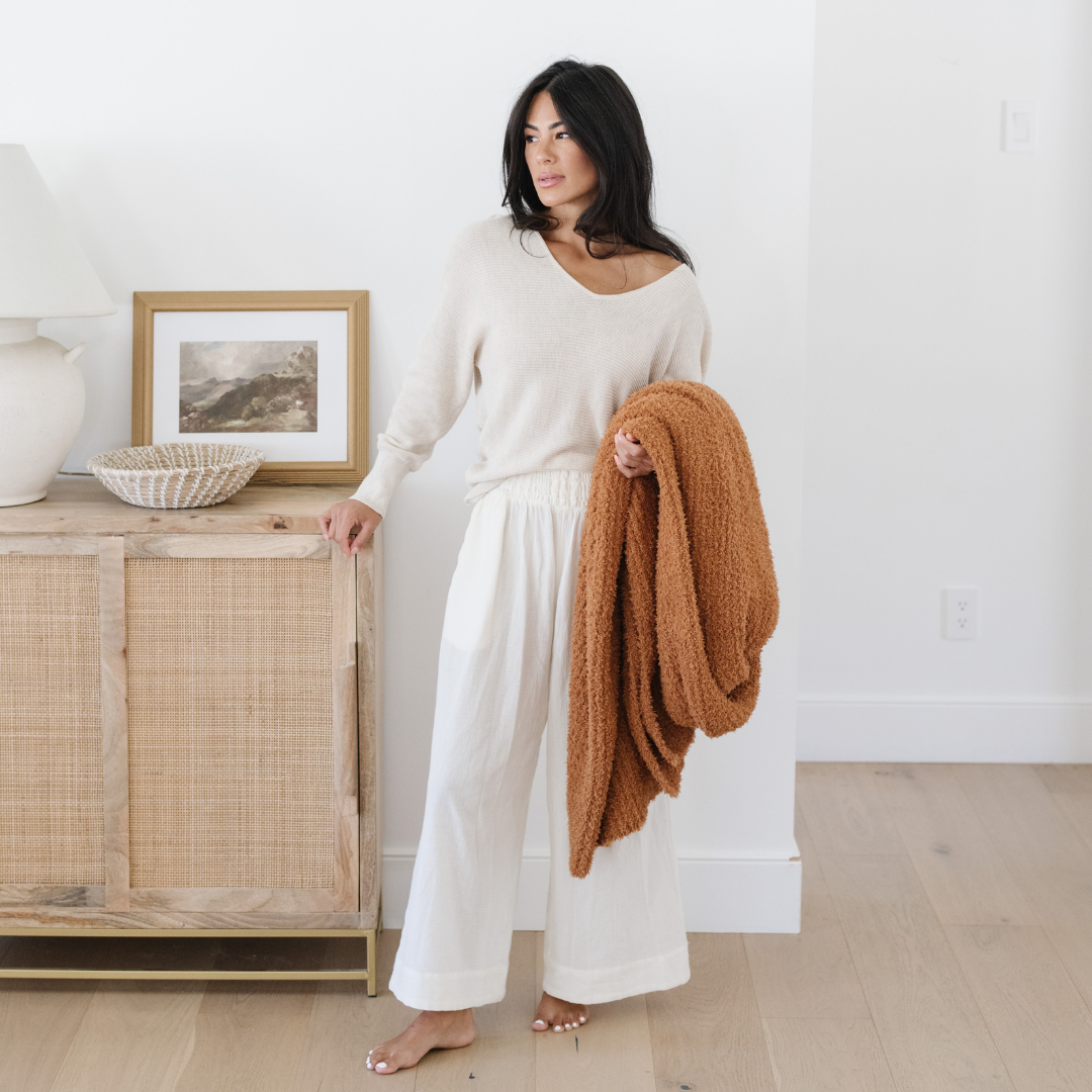 RIBBED BAMBONI® THROW BLANKETS From Saranoni