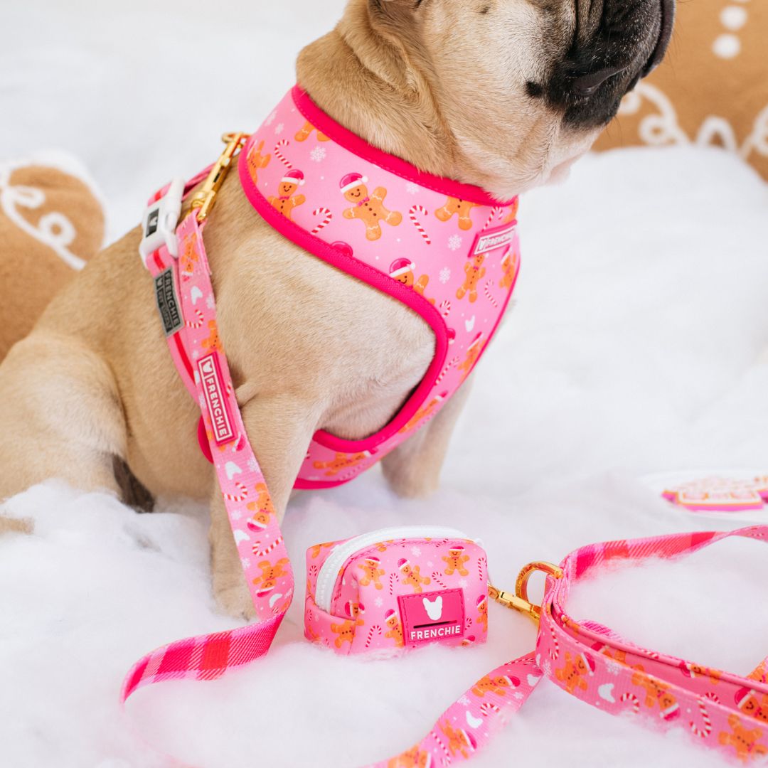 Frenchie Poo Bag Holder - Gingerbread- Pink from Frenchie Bulldog