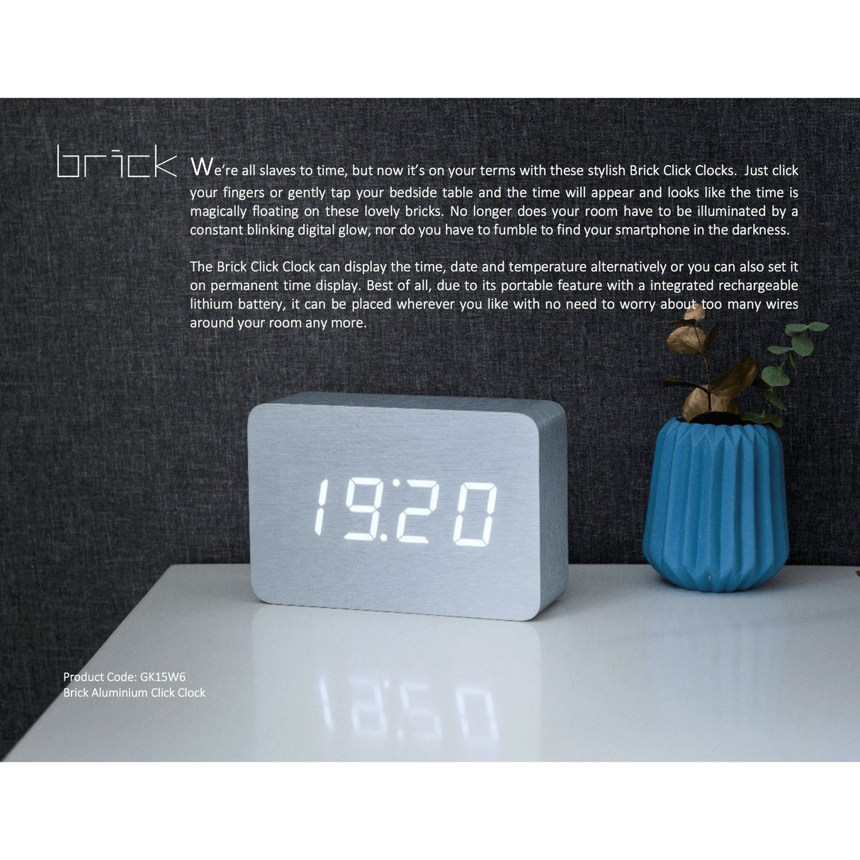 Kutia Brick Click Clock from Uber Appliance