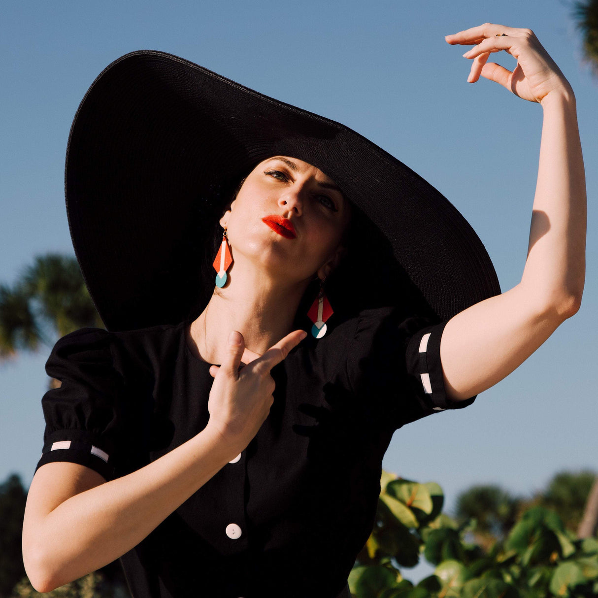 Primary Art Deco Earrings from LE CHIC MIAMI
