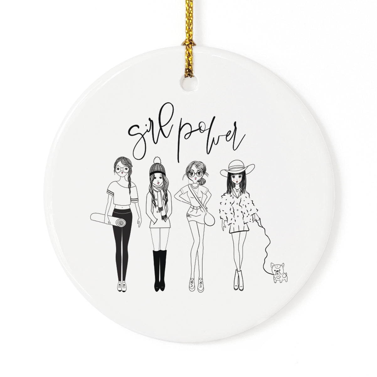 Girl Power Christmas Ornament from The Cotton & Canvas Co.