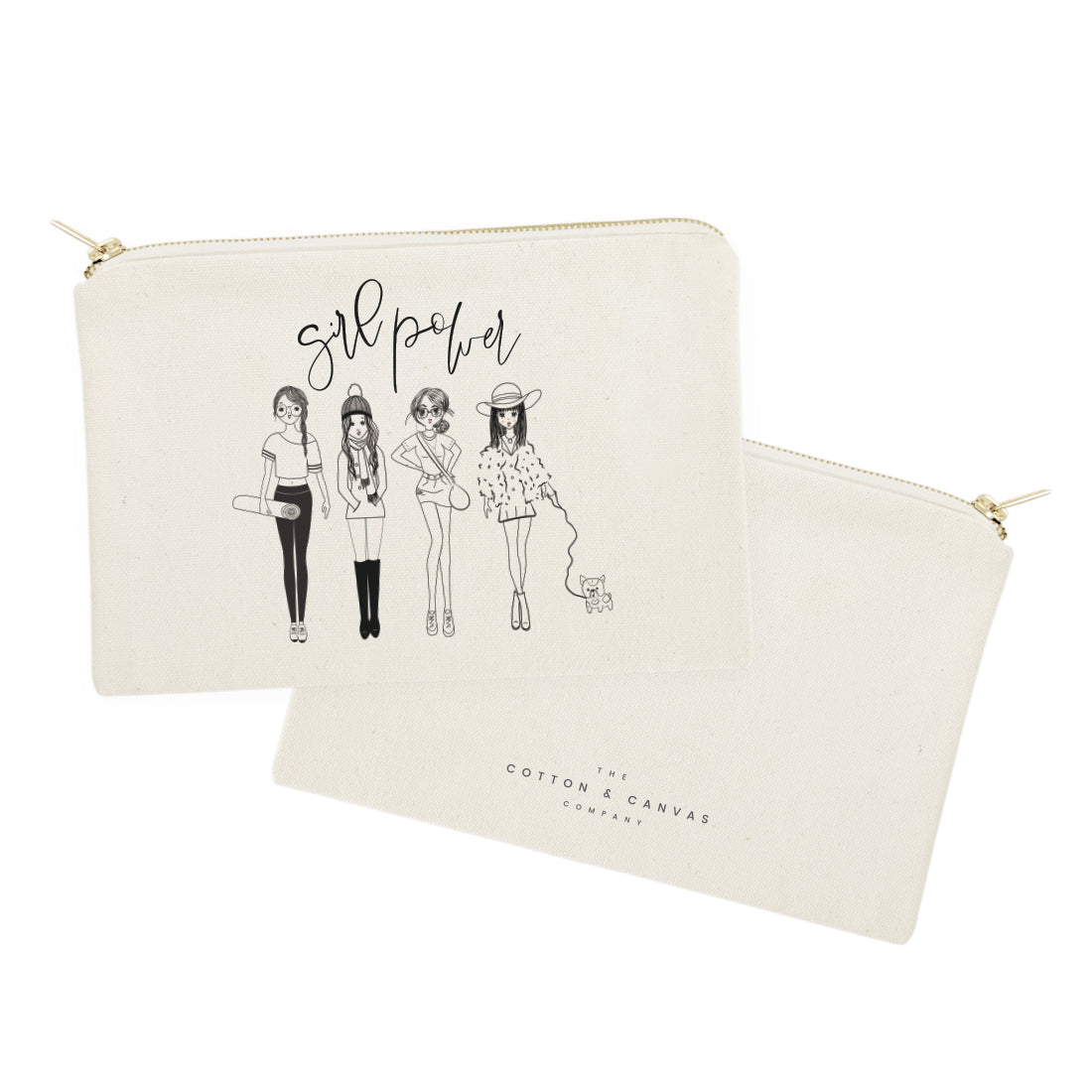 Girl Power Cotton Canvas Cosmetic Bag from The Cotton & Canvas Co.