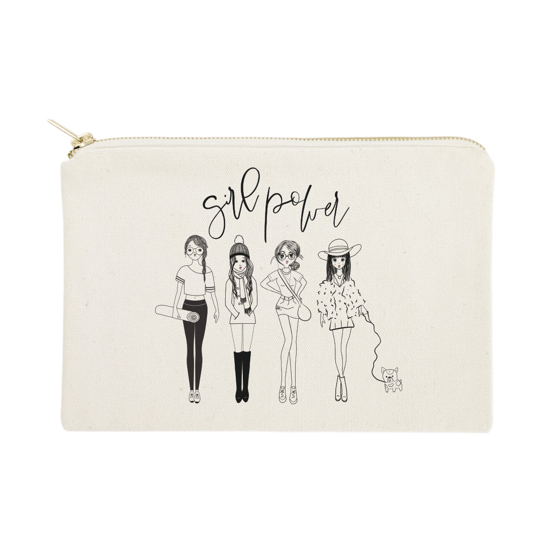 Girl Power Cotton Canvas Cosmetic Bag from The Cotton & Canvas Co.