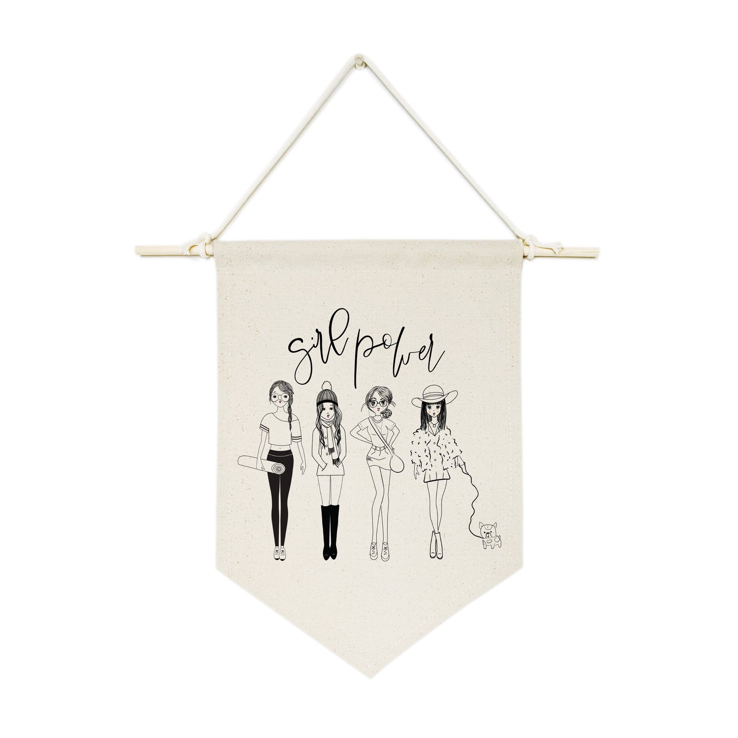 Girl Power Hanging Wall Banner from The Cotton & Canvas Co.