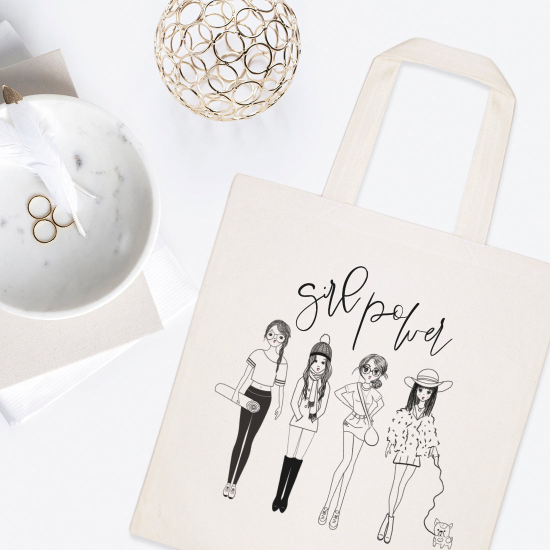 Girl Power Cotton Canvas Tote Bag from The Cotton & Canvas Co.