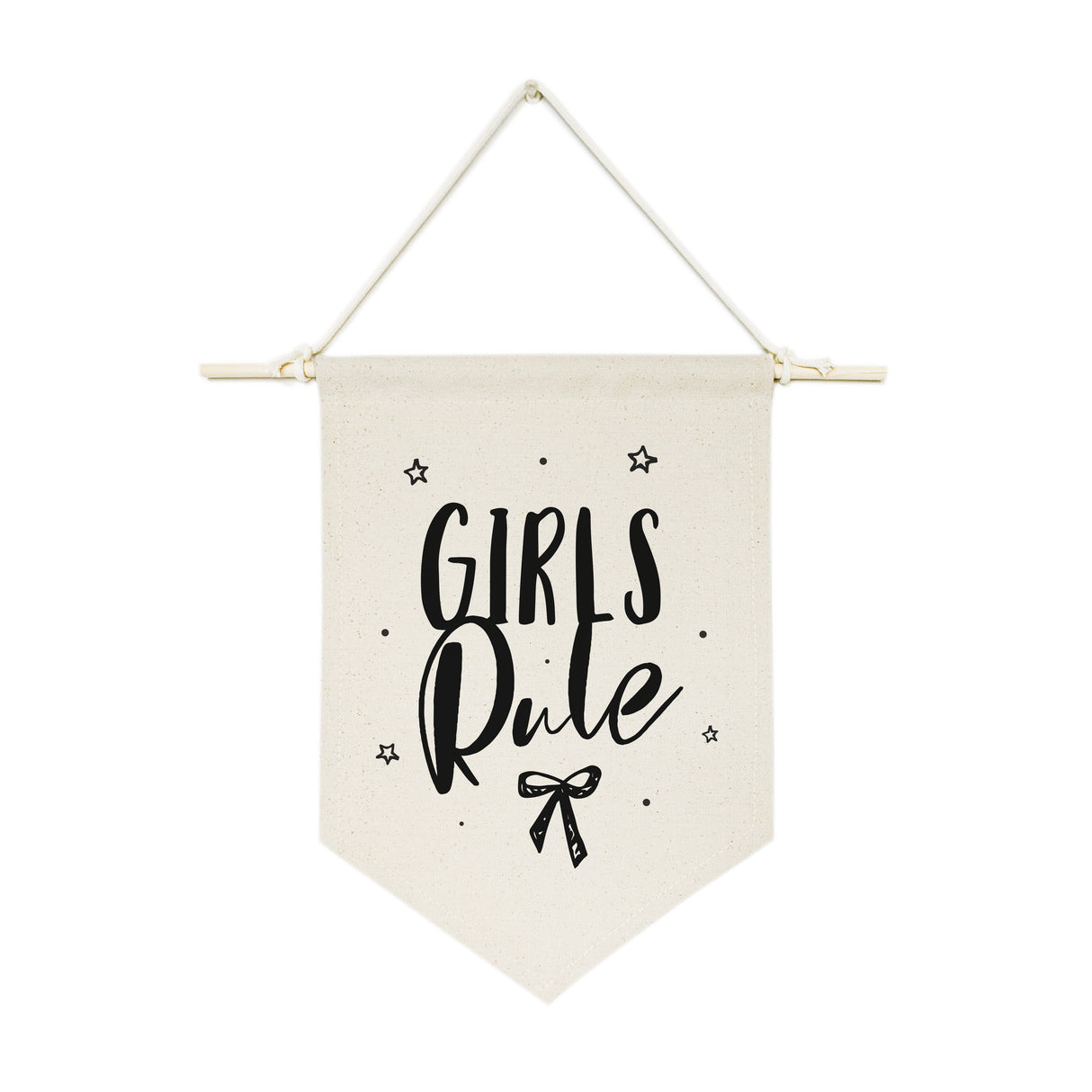 Girls Rule Hanging Wall Banner from The Cotton & Canvas Co.