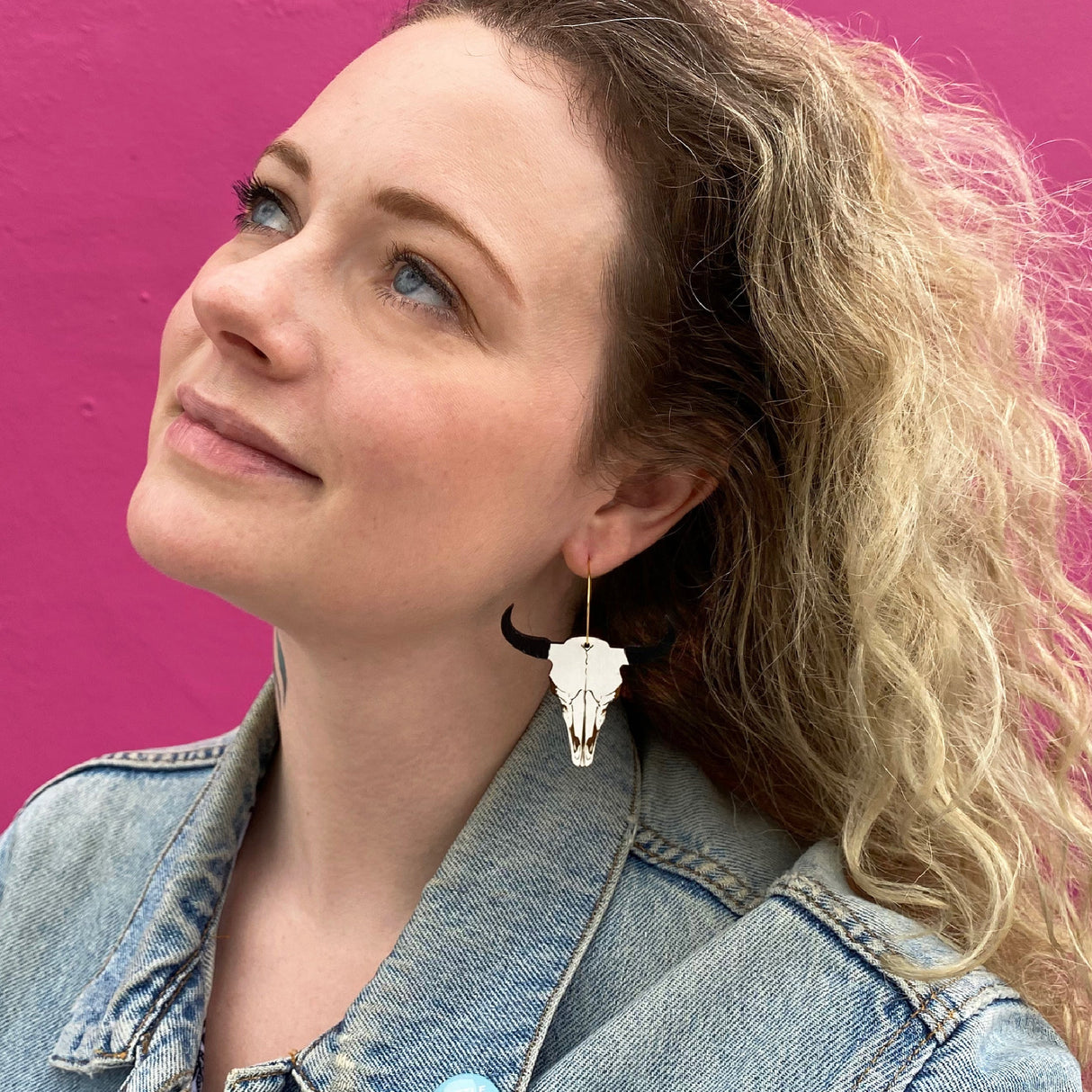 Bison Skull Hoops from LE CHIC MIAMI