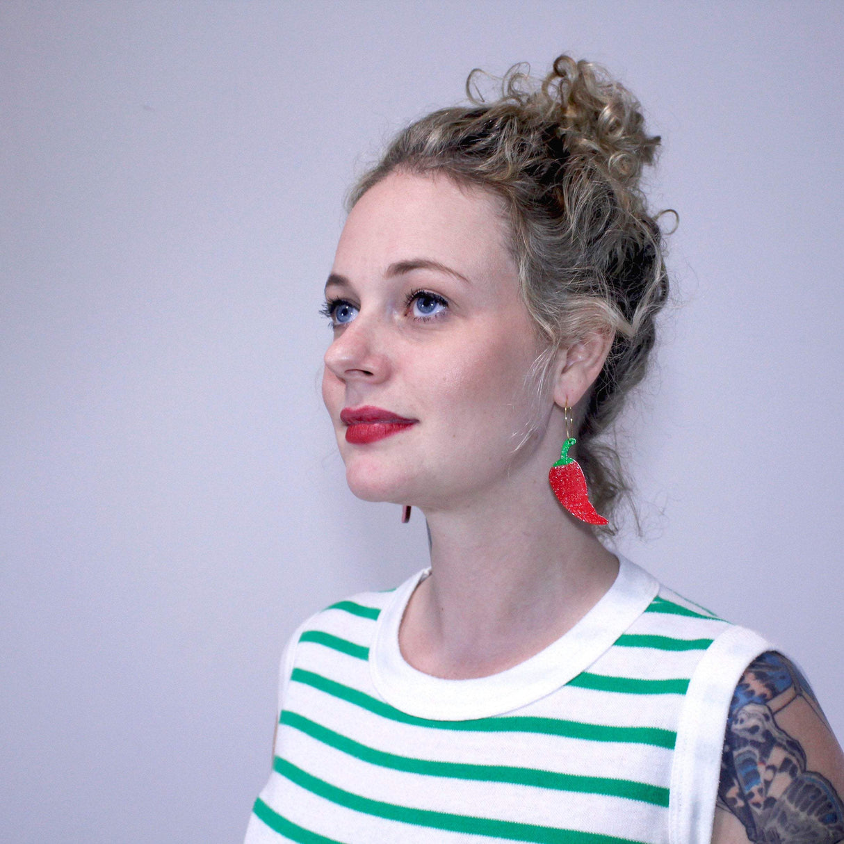 Chili Pepper Hoops from LE CHIC MIAMI