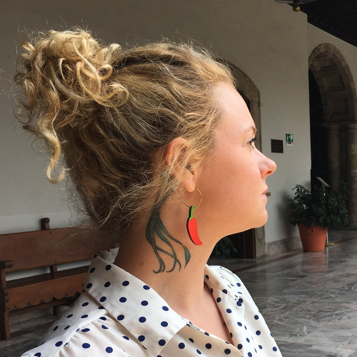 Chili Pepper Hoops from LE CHIC MIAMI
