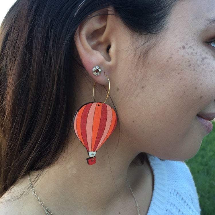 Hot Air Balloon Earrings from LE CHIC MIAMI