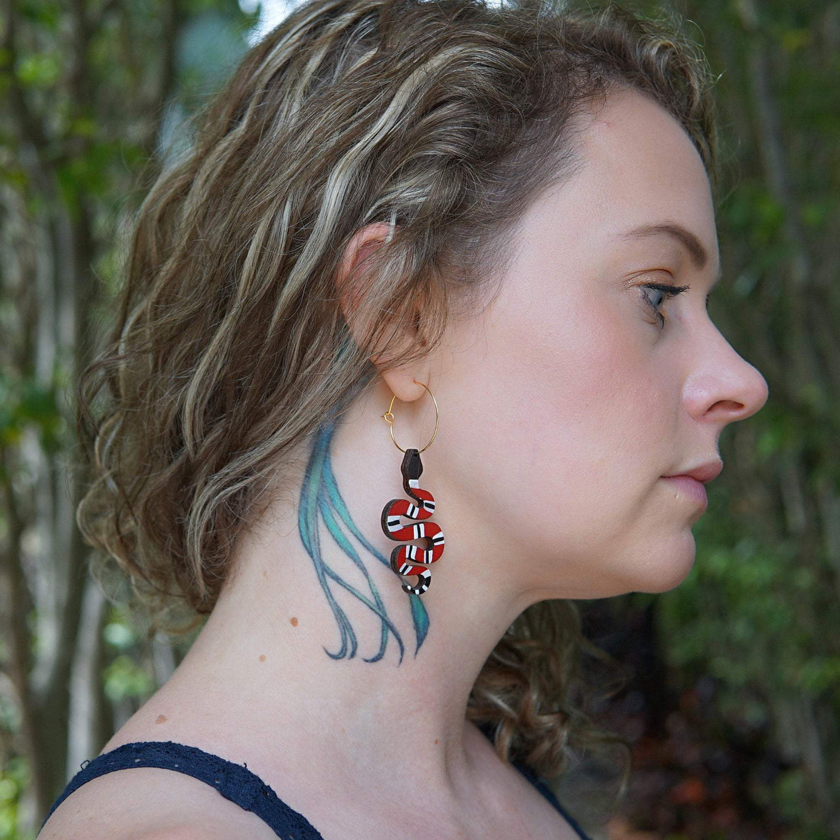 Coral Snake Hoops from LE CHIC MIAMI