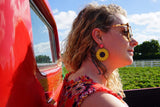 Sunflower Dangle Earrings from LE CHIC MIAMI
