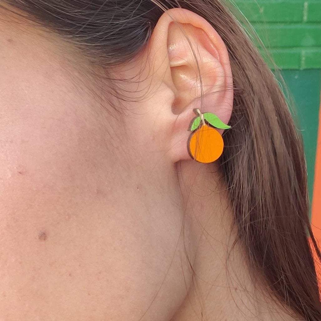 Tangerine Stud Earrings from LE CHIC MIAMI