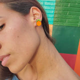 Tangerine Stud Earrings from LE CHIC MIAMI