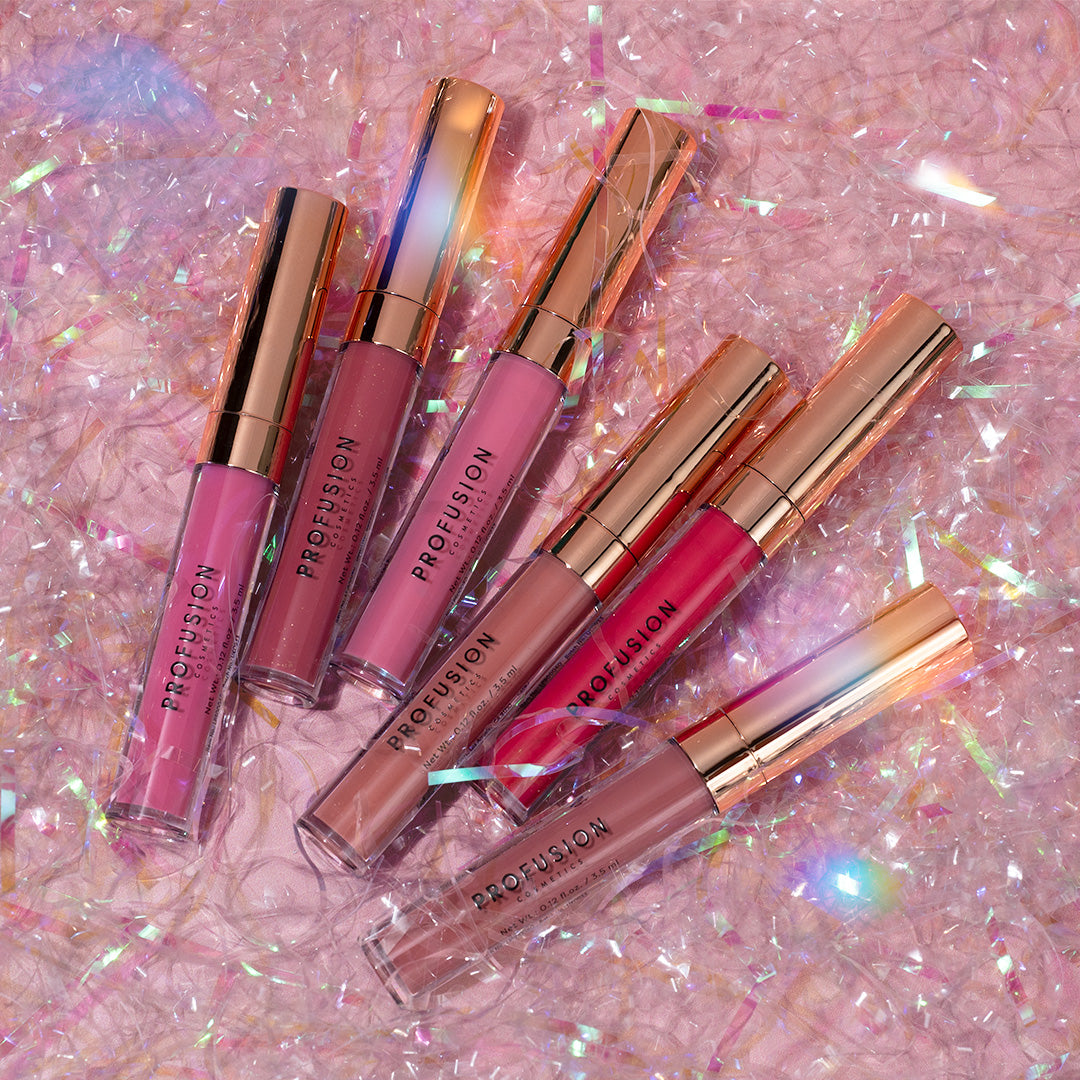 Glossy Pout 6 PC Lip Gloss Set from Profusion Cosmetics