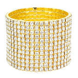 12-Row Crystal Rhinestone Stretchable Bracelet from Madeline Love