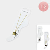 12PCS - Stainless Steel Elephant Charm Pointed Anklets from Madeline Love