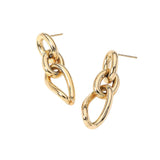 18K Gold Dipped Stainless Steel Abstract Chain Link Earrings from Madeline Love