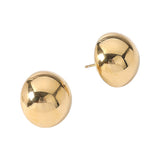18K Gold Dipped Stainless Steel Dome Stud Earrings from Madeline Love