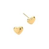 18K Gold Dipped Stainless Steel Heart Stud Earrings from Madeline Love