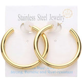 18K Gold Dipped Stainless Steel Hoop Earrings from Madeline Love