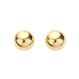 18K Gold Dipped Stainless Steel Metal Dome Stud Earrings from Madeline Love