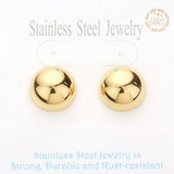 18K Gold Dipped Stainless Steel Metal Dome Stud Earrings from Madeline Love