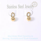 18K Gold Dipped Stainless Steel Mini Ball Dangle Earrings from Madeline Love