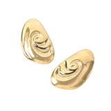 18K Gold Dipped Stainless Steel Swirl Plate Earrings from Madeline Love