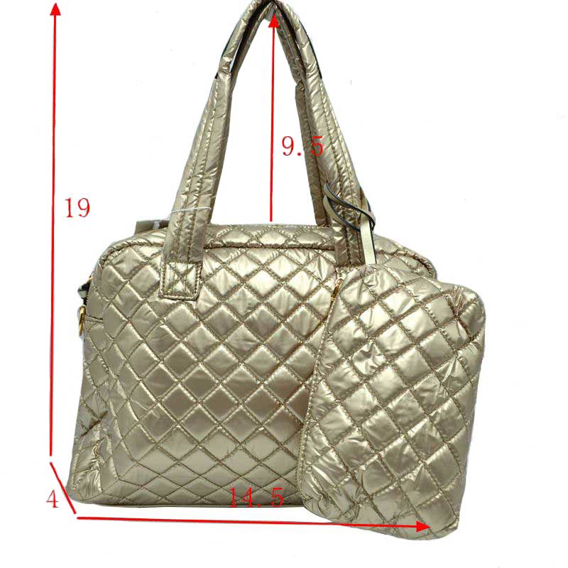 2-in-1 Large Quilted Tote Bag with Pouch  from Madeline Love